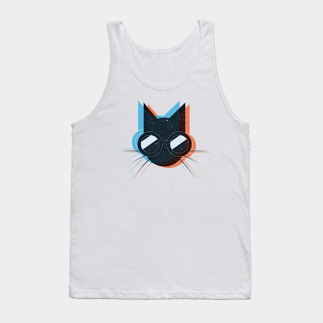 Cool Cat Wearing Sunglasses Tank Top by Commykaze